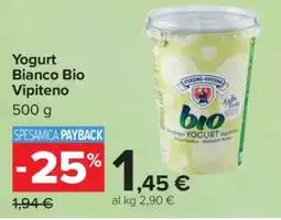 Carrefour Yogurt Bianco Bio Vipiteno offerta