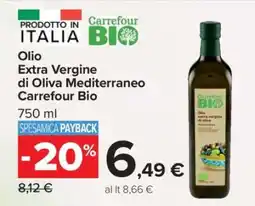 Carrefour Olio Extra Vergine di Oliva Mediterraneo Carrefour Bio offerta