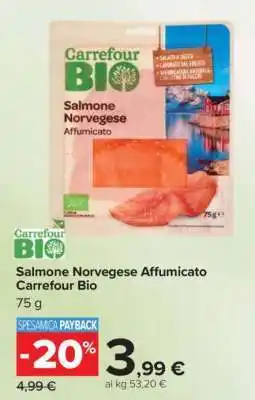 Carrefour Salmone Norvegese Affumicato Carrefour Bio offerta