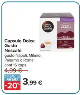 Carrefour Capsule Dolce Gusto Nescafé offerta