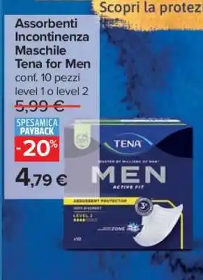Carrefour Assorbenti Incontinenza Maschile Tena for Men offerta
