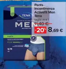 Carrefour Pants Incontinenza Activefit Men Tena offerta