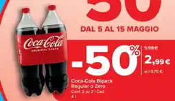 Carrefour Coca Cola Bipack Regular o Zero offerta