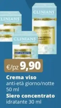 Acqua & Sapone Clinians Crema viso anti-età giorno/notte Siero concentrato idratante offerta