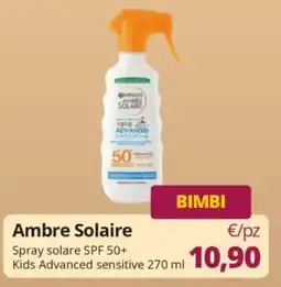 Acqua & Sapone Ambre Solaire Spray solare SPF 50+ Kids Advanced sensitive offerta
