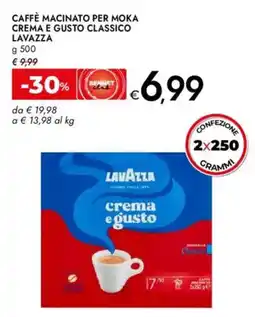 Bennet Caffè macinato per moka crema e gusto classico LAVAZZA offerta