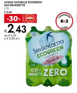 Bennet Acqua naturale ecogreen SAN BENEDETTO offerta