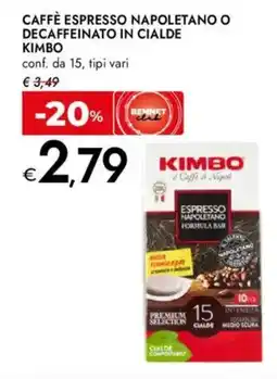 Bennet Caffè espresso napoletano o decaffeinato in cialde KIMBO offerta