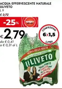 Bennet Acqua effervescente naturale ULIVETO offerta