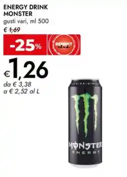 Bennet Energy drink MONSTER offerta