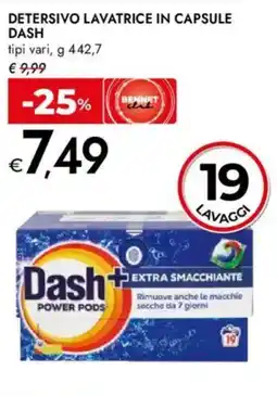 Bennet Detersivo lavatrice in capsule DASH offerta