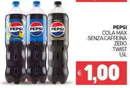 Eté Pepsi cola max senza caffeina zero twist offerta