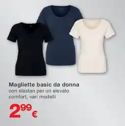 KiK Magliette basic da donna con elastan per un elevato comfort, vari modelli offerta