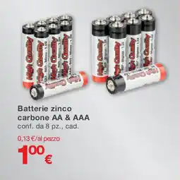 KiK Batterie zinco carbone AA & AAA offerta