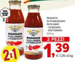 Todis Passata di pomodoro c ciliegino siciliand - ciliegino - datterino 2 pezzi offerta