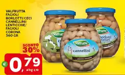 Extra Supermercati Valfrutta fagioli borlotti/ceci cannellini/ lenticchie/ fagioli corona offerta