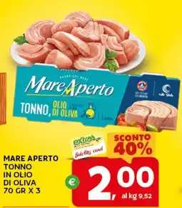 Extra Supermercati Mare aperto tonno in olio di oliva offerta