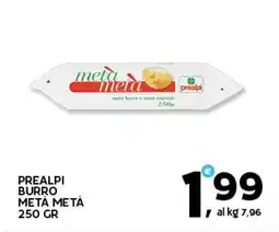 Extra Supermercati Prealpi burro metà metà offerta
