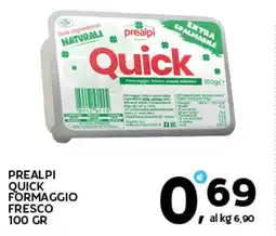 Extra Supermercati Prealpi quick formaggio fresco offerta