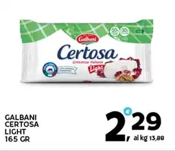 Extra Supermercati Galbani certosa light offerta