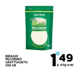 Extra Supermercati Biraghi pecorino grattugiato offerta