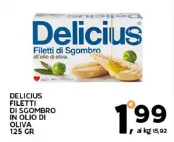 Extra Supermercati Delicius filetti di sgombro in olio di oliva offerta