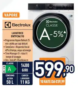Unieuro Electrolux LAVATRICE EW7FCH411G offerta