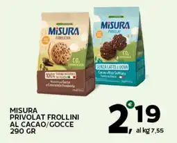 Extra Supermercati Misura privolat frollini al cacao/gocce offerta