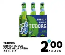 Extra Supermercati Tuborg birra fresca come alla spina offerta