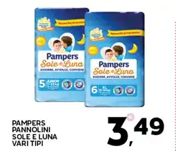 Extra Supermercati Pampers pannolini sole e luna vari tipi offerta