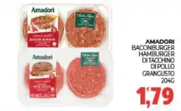 Eté Amadori baconburger hamburger di tacchino di pollo grangusto offerta
