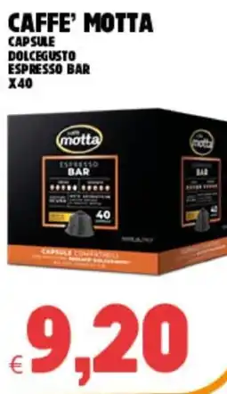 Eté Caffe' motta capsule dolcegusto espresso bar offerta