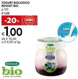 Bennet Yogurt biologico BENNET BIO offerta