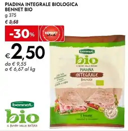 Bennet Piadina integrale biologica BENNET BIO offerta