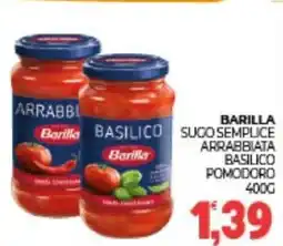 Eté Barilla arrabbiata basilico pomodoro BASILICO offerta