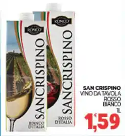Eté San crispino vino da tavola rosso bianco offerta