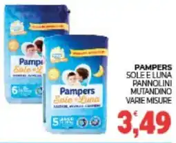 Eté Pampers sole e luna pannolini mutandino varie misure offerta