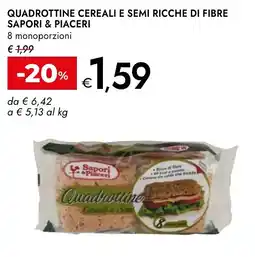 Bennet Quadrottine cereali e semi ricche di fibre SAPORI & PIACERI offerta
