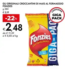 Bennet Gli originali croccantini di mais al formaggio FONZIES offerta