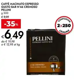 Bennet Caffè macinato espresso gusto bar n°46 cremoso PELLINI offerta