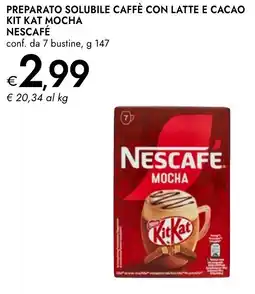 Bennet Preparato solubile caffè con latte e cacao kit kat mocha NESCAFE offerta