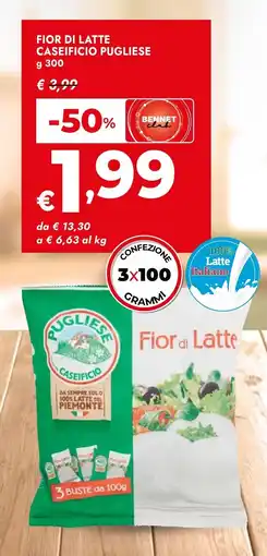 Bennet Fior di latte caseificio PUGLIESE offerta