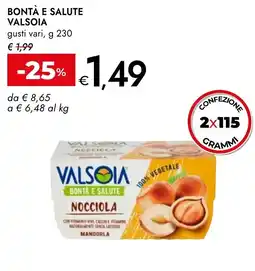 Bennet Bontà e salute VALSOIA gusti vari offerta