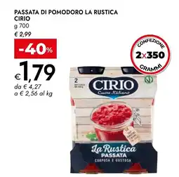Bennet Passata di pomodoro la rustica CIRIO offerta