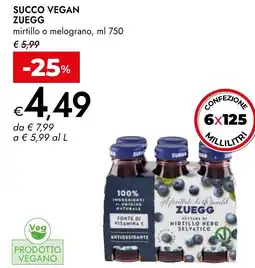 Bennet Succo vegan ZUEGG offerta