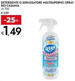 Bennet Detergente o sgrassatore multisuperfici spray RIO CASAMIA offerta
