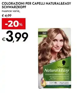 Bennet Colorazioni per capelli natural&easy SCHWARZKOPF offerta