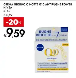 Bennet Crema giorno o notte q10 antirughe power NIVEA offerta