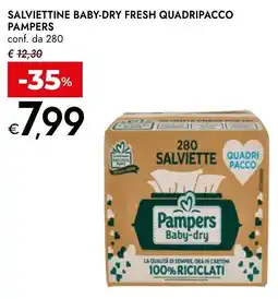 Bennet Salviettine baby-dry fresh quadripacco PAMPERS offerta