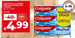 Bennet Dentifricio max fresh cristalli rinfrescanti COLGATE offerta